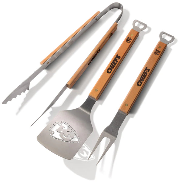 Kansas City Chiefs 3 piece Grill Set and Bottle Openers