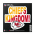 Kansas City Chiefs Kingdom Decal 6"x 6"