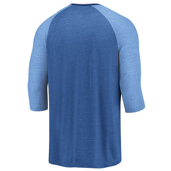 Kansas City Royals Cooperstown Collection True Classics Tri-Blend Raglan 3/4-Sleeve T-Shirt by Fanatics