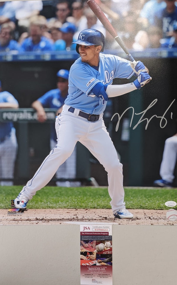 Kansas City Royals Nicky Lopez Signed Autographed 16"x20" Photo JSA
