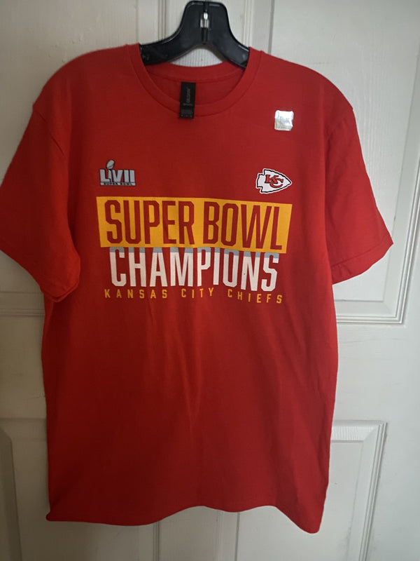 Kansas City Chiefs Red Super Bowl LVII Champions T-Shirt by Fanatics