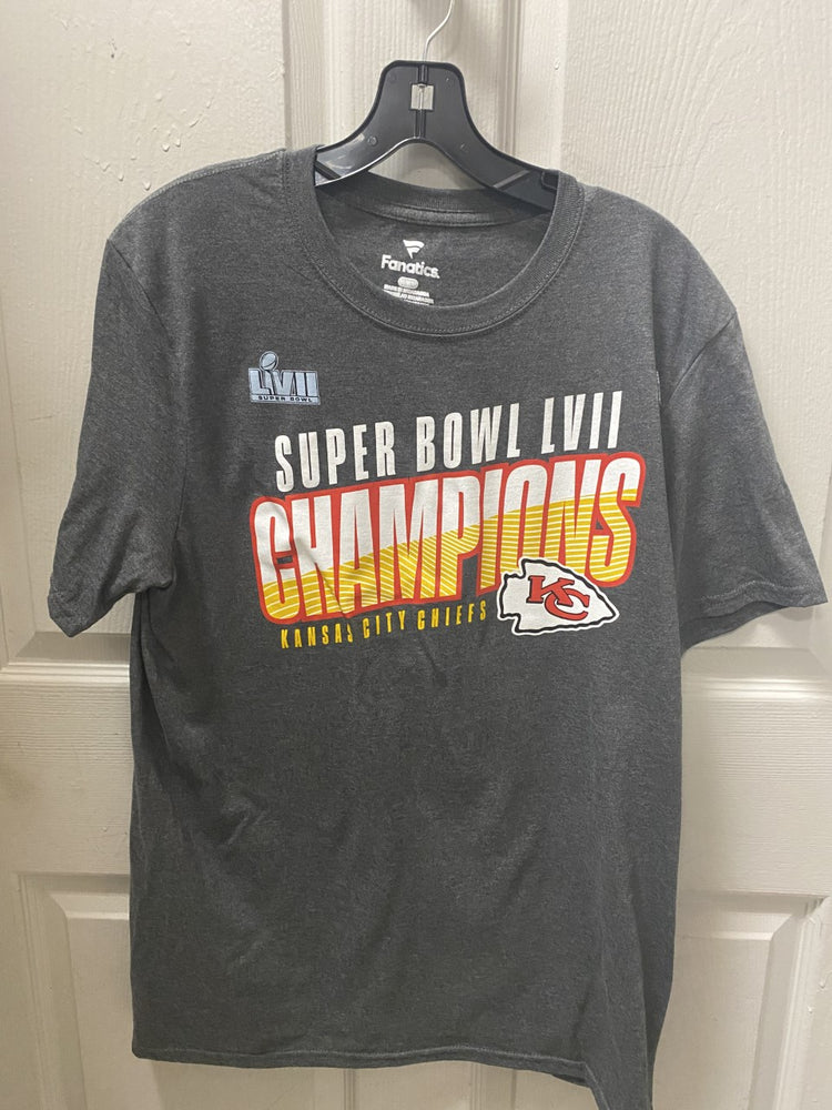 Kansas City Chiefs Grey Super Bowl LVII Champions T-Shirt by Fanatics