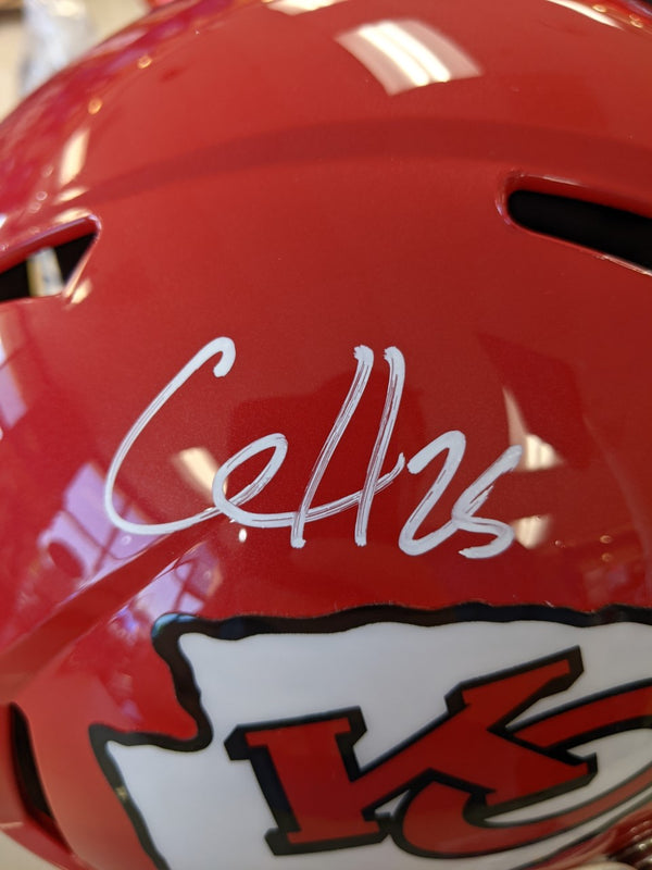 Kansas City Chiefs Clyde Edwards Helaire Signed Full Speed Replica Helmet - JSA