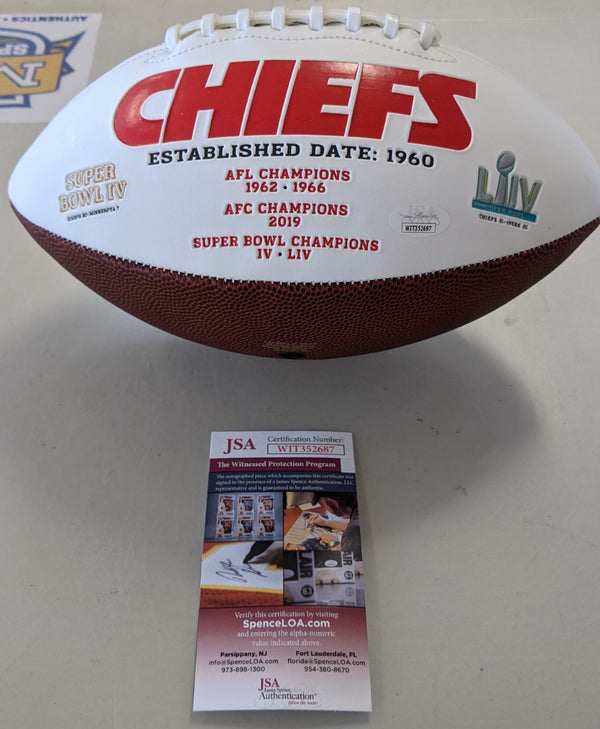 Kansas City Chiefs Clyde Edwards Helaire Signed White Panel Football - JSA