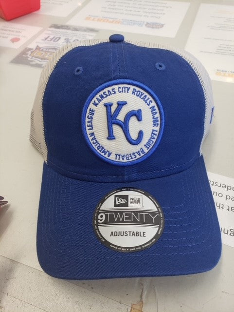 Kansas City Royals 2021 9TWENTY Circle Logo Trucker Adjustable Hat by New Era