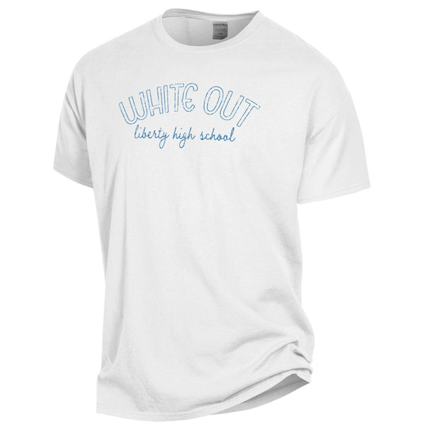 Liberty Blue Jays Comfort Wash WHITE OUT Short Sleeve T-Shirt - Gear